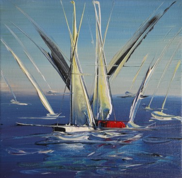 Pintura titulada "Sail-536" por Patrice Butel, Obra de arte original, Oleo