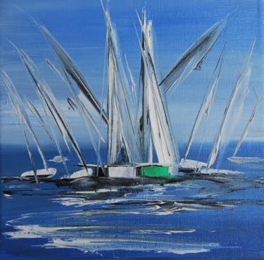 Peinture intitulée "Sail-541" par Patrice Butel, Œuvre d'art originale, Huile
