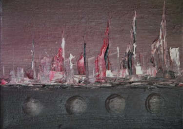 Peinture intitulée "Armagedon city" par Patrice Butel, Œuvre d'art originale, Huile