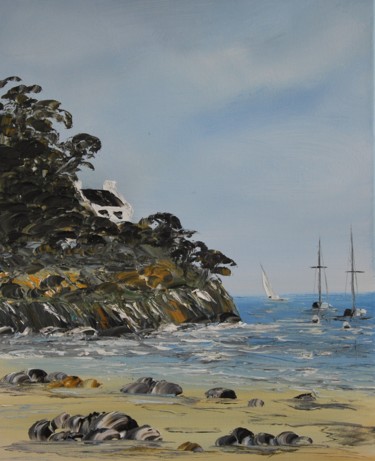 Malerei mit dem Titel "Bretagne-644" von Patrice Butel, Original-Kunstwerk, Öl