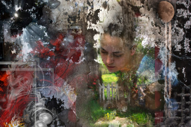 Digitale Kunst mit dem Titel "Jardin Secret" von Patrice Couepel, Original-Kunstwerk, Fotomontage