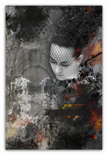 Digitale Kunst mit dem Titel "Mata Hari" von Patrice Couepel, Original-Kunstwerk, Fotomontage