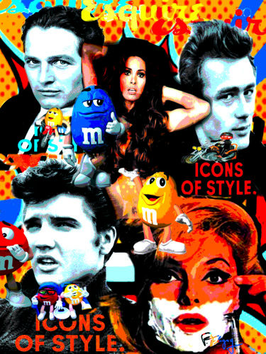 Digital Arts titled "Icons of style" by Patrice Fligny, Original Artwork, Digital Painting