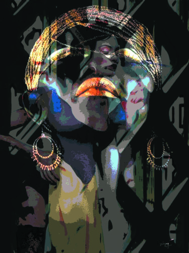Digital Arts titled "Double Face" by Patrice Fligny, Original Artwork, 2D Digital Work