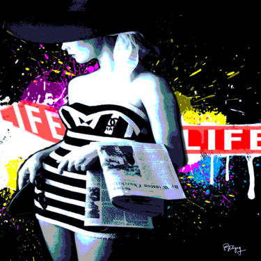 Grafika cyfrowa / sztuka generowana cyfrowo zatytułowany „fashion life” autorstwa Patrice Fligny, Oryginalna praca, 2D praca…