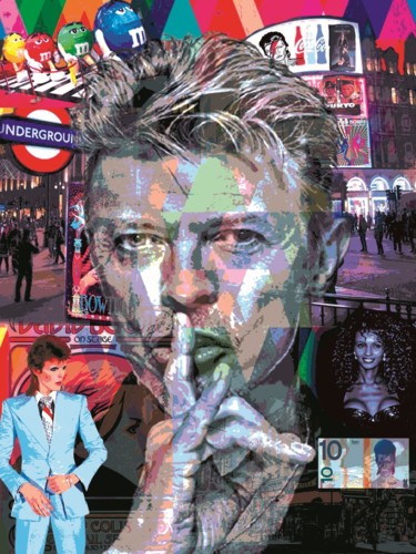 Arte digitale intitolato "Bowie mns pop" da Patrice Fligny, Opera d'arte originale, Modellazione 3D