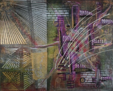 Картина под названием "N°46" - Patrice Gruchala, Подлинное произведение искусства, Акрил Установлен на Деревянная рама для н…