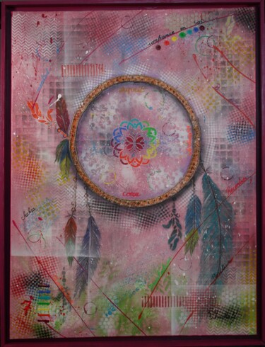 Painting titled "N°65 Instant Zen" by Patrice Gruchala, Original Artwork, Acrylic Mounted on Wood Stretcher frame