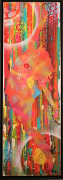 Картина под названием "LA DANSEUSE" - Patrice Gruchala, Подлинное произведение искусства, Акрил Установлен на Деревянная рам…