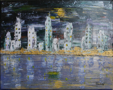 Painting titled "Hommage à l'Ukraine" by Patrice Gruchala, Original Artwork, Acrylic Mounted on Wood Stretcher frame