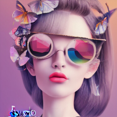 "Beauty cool" başlıklı Dijital Sanat Patrice Josselin tarafından, Orijinal sanat, AI tarafından oluşturulan görüntü