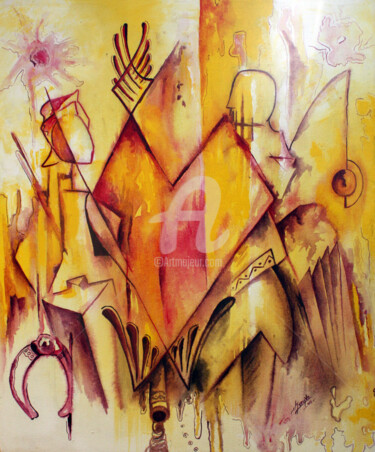 Schilderij getiteld "l-alliance-acryliqu…" door Kemplo, Origineel Kunstwerk, Acryl