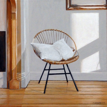 Painting titled "Intérieur N°55" by Patrice Lannoy, Original Artwork, Acrylic Mounted on Wood Stretcher frame