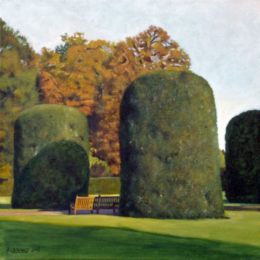 제목이 "Jardin N°4"인 미술작품 Patrice Lannoy로, 원작, 아크릴 나무 들것 프레임에 장착됨