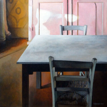 Painting titled "Intérieur N°73 - Th…" by Patrice Lannoy, Original Artwork, Acrylic Mounted on Wood Stretcher frame