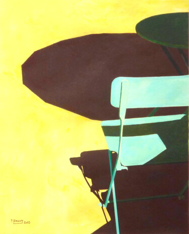 Pintura intitulada "Extérieur N°27" por Patrice Lannoy, Obras de arte originais, Acrílico Montado em Painel de madeira