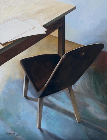 Pintura titulada "Intérieur N°85 The…" por Patrice Lannoy, Obra de arte original, Acrílico Montado en Panel de madera
