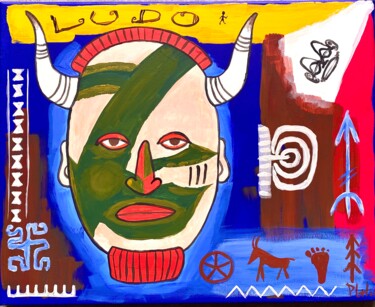Pittura intitolato "Tiki Ludo" da Patrice Le Houedec, Opera d'arte originale, Acrilico