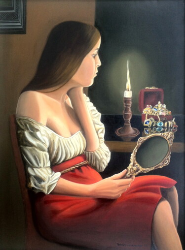 Painting titled "Magdalene" by Patrice Le Houedec, Original Artwork, Oil