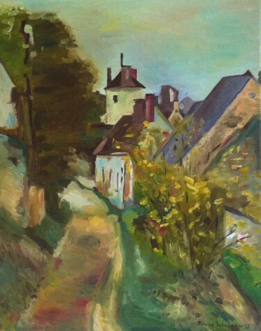 Peinture intitulée "Cezanne - La maison…" par Patrice Le Houedec, Œuvre d'art originale, Huile