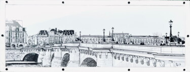 Художественная композиция под названием "PARIS Pont-Neuf (El…" - Patrice Le Houedec, Подлинное произведение искусства, Свети…