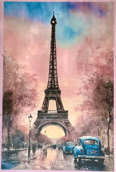 Design intitulée "La Tour Eiffel (Ele…" par Patrice Le Houedec, Œuvre d'art originale, Photo montage