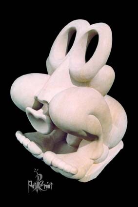 Sculpture intitulée "L'affreux dit Siack" par Patrice Lecomte, Œuvre d'art originale, Pierre