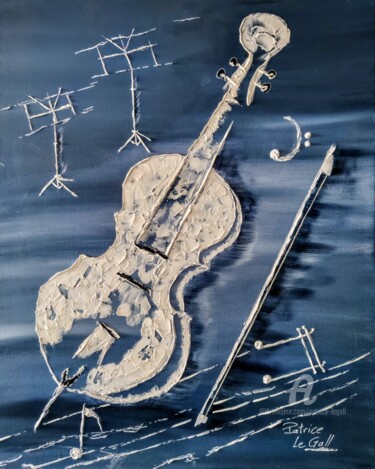 Painting titled "** Violoncello Dell…" by Patrice Le Gall, Original Artwork, Acrylic