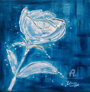 Malerei mit dem Titel "** La Rose des Neig…" von Patrice Le Gall, Original-Kunstwerk, Acryl