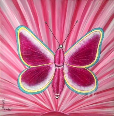 Peinture intitulée "** Le Papillon de C…" par Patrice Le Gall, Œuvre d'art originale, Acrylique