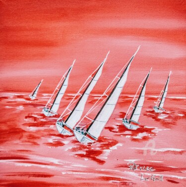 Pittura intitolato "Les Grandes Voiles…" da Patrice Le Gall, Opera d'arte originale, Acrilico