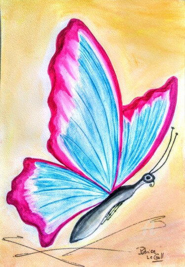 Peinture intitulée "Le Papillon de Mosc…" par Patrice Le Gall, Œuvre d'art originale, Huile