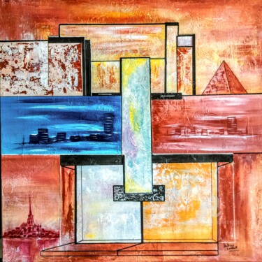 Painting titled "Les Architectes d'A…" by Patrice Le Gall, Original Artwork, Acrylic
