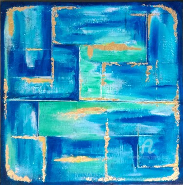 Malerei mit dem Titel "L' Azur en Partage." von Patrice Le Gall, Original-Kunstwerk, Acryl