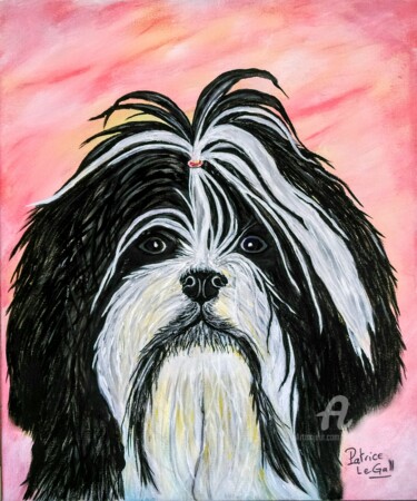 Drawing titled "Le Shih-Tzu de Cann…" by Patrice Le Gall, Original Artwork, Acrylic