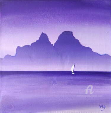 Painting titled "Brume en Ultra-viol…" by Patrice Le Gall, Original Artwork, Acrylic