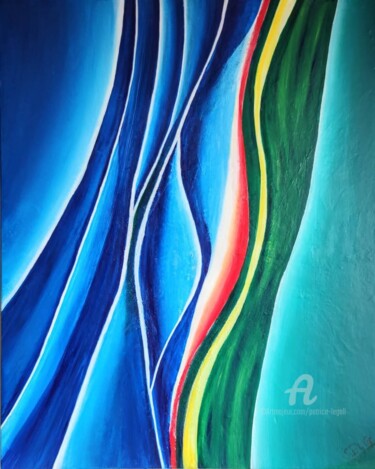 Painting titled "Ondulations et Nuan…" by Patrice Le Gall, Original Artwork, Acrylic