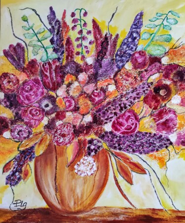 Malerei mit dem Titel "Bouquet de Provence." von Patrice Le Gall, Original-Kunstwerk, Acryl
