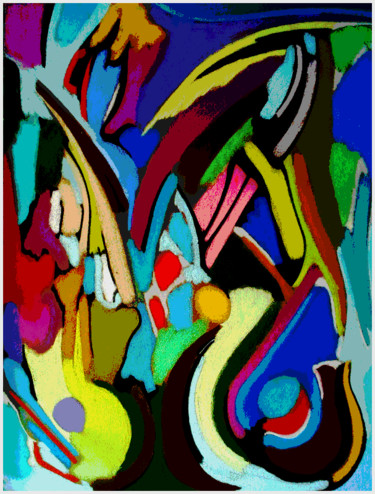 Schilderij getiteld "Color Style" door Patrice Preveirault, Origineel Kunstwerk, Acryl