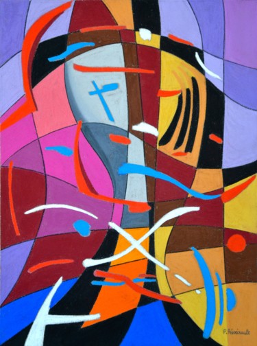 Peinture intitulée "Les Templiers" par Patrice Preveirault, Œuvre d'art originale, Pastel