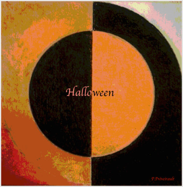 Painting titled "Halloween" by Patrice Preveirault, Original Artwork, Acrylic