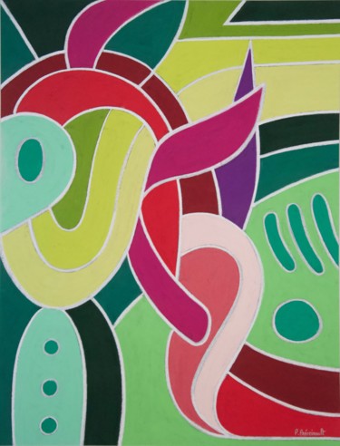 Peinture intitulée "Tropical Flower" par Patrice Preveirault, Œuvre d'art originale, Pastel