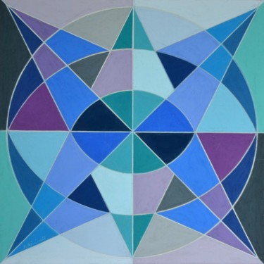 Malerei mit dem Titel "Etoile Bleue" von Patrice Preveirault, Original-Kunstwerk, Pastell