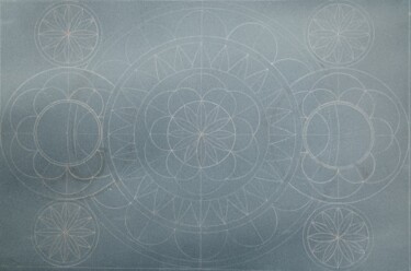 Disegno intitolato "Mandala Tradition (…" da Patrice Preveirault, Opera d'arte originale, Matita