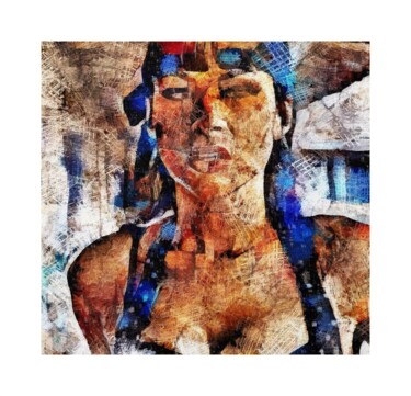 Digitale Kunst mit dem Titel "REGARD DE FEMME" von Patrice Vial, Original-Kunstwerk, Digitale Malerei