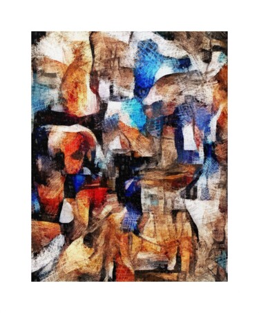 Digitale Kunst mit dem Titel "PERPLEXITÉ CONTEMPO…" von Patrice Vial, Original-Kunstwerk, Digitale Malerei