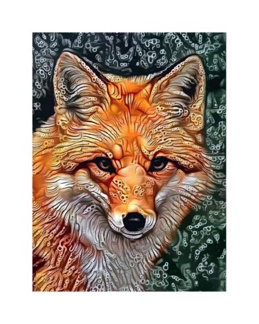 Digital Arts titled "RENARD CONTEMPORAIN" by Patrice Vial, Original Artwork, Digital Painting