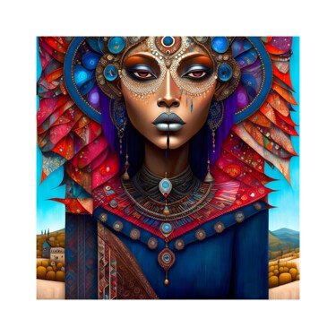 Digital Arts titled "SAGA AFRIKA 6" by Patrice Vial, Original Artwork, Digital Painting