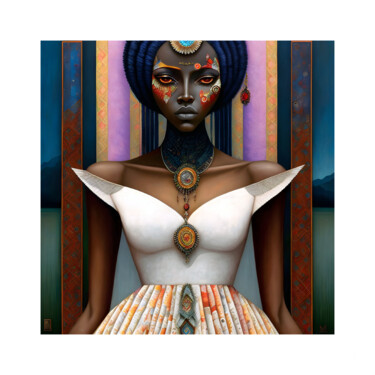 Digitale Kunst mit dem Titel "SAGA AFRIKA 20" von Patrice Vial, Original-Kunstwerk, Digitale Malerei