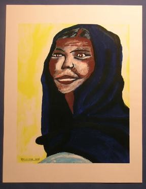 Peinture intitulée "La nigerienne" par Camille, Œuvre d'art originale